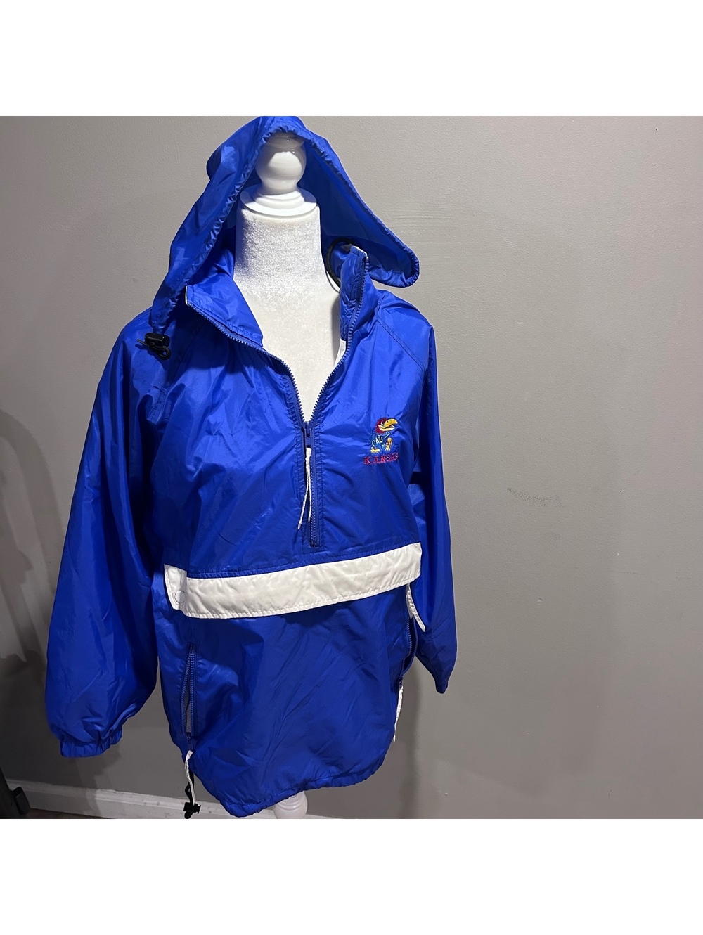 Vintage Y2K GTM Sportswear KU Jayhawks Kansas Windbreaker Jacket Adult XS